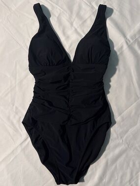 Profile By Gottex Black Ruched One-Piece Swimsuit